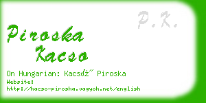 piroska kacso business card